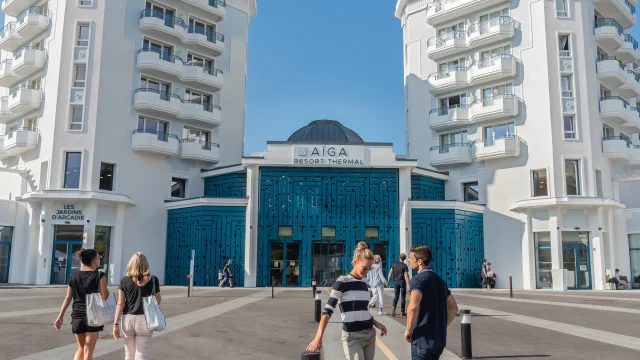 Façade d'Aïga Resort Thermal à Chatel Guyon