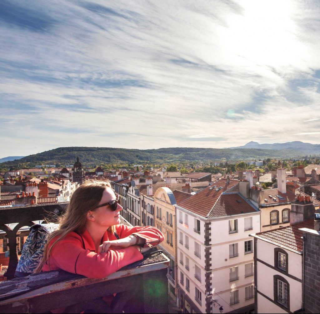 View from the clocktower in Riom