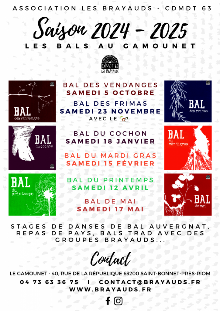 Bals de la saison culturelle 2024-2025