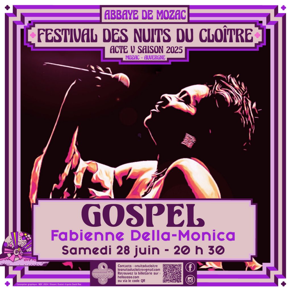 Concert Gospel – Festival Les Nuits du cloître – abbaye de Mozac