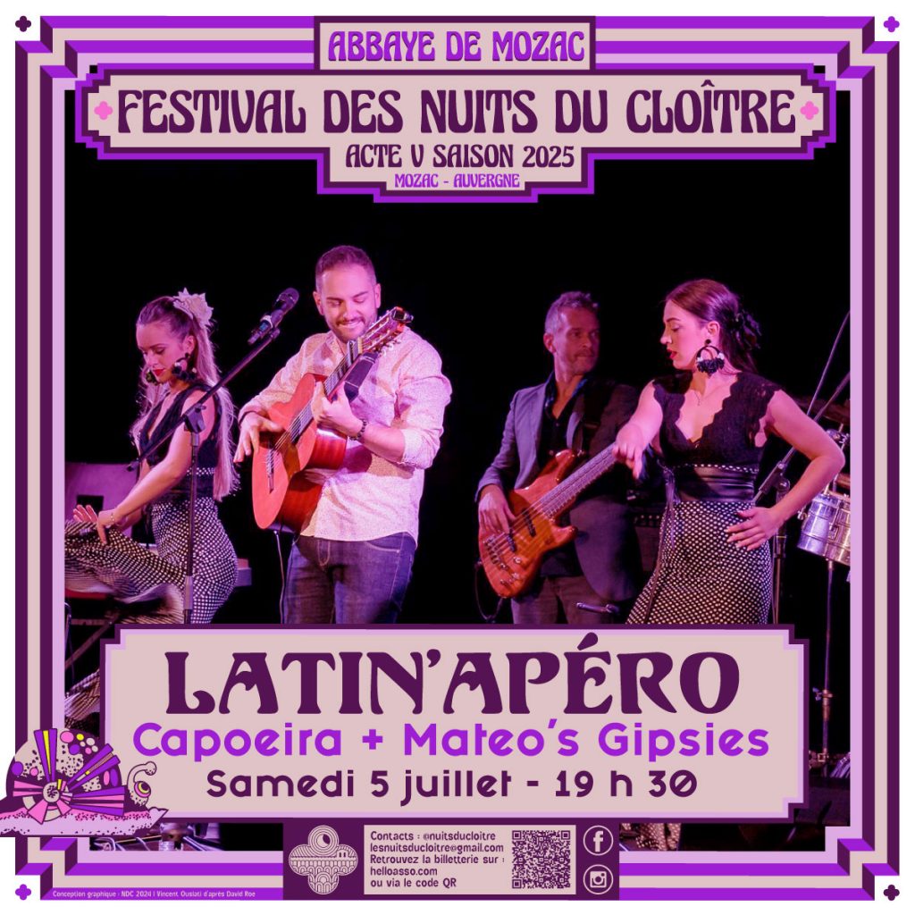 Concert Latin’Apéro – Festival Les Nuits du cloître – abbaye de Mozac