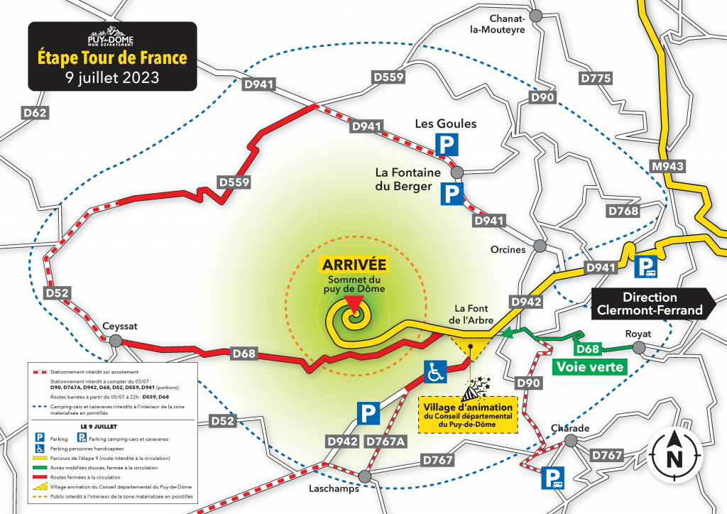 Plan site Tour de France étape du 9 juillet 2023