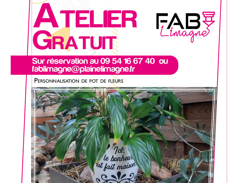 Atelier FAB Limagne – personnalisation de vos pots de fleurs