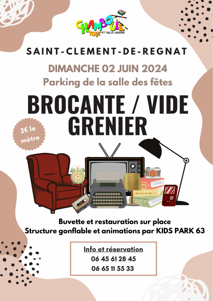 Brocante – Vide grenier de Saint Clément de Régnat