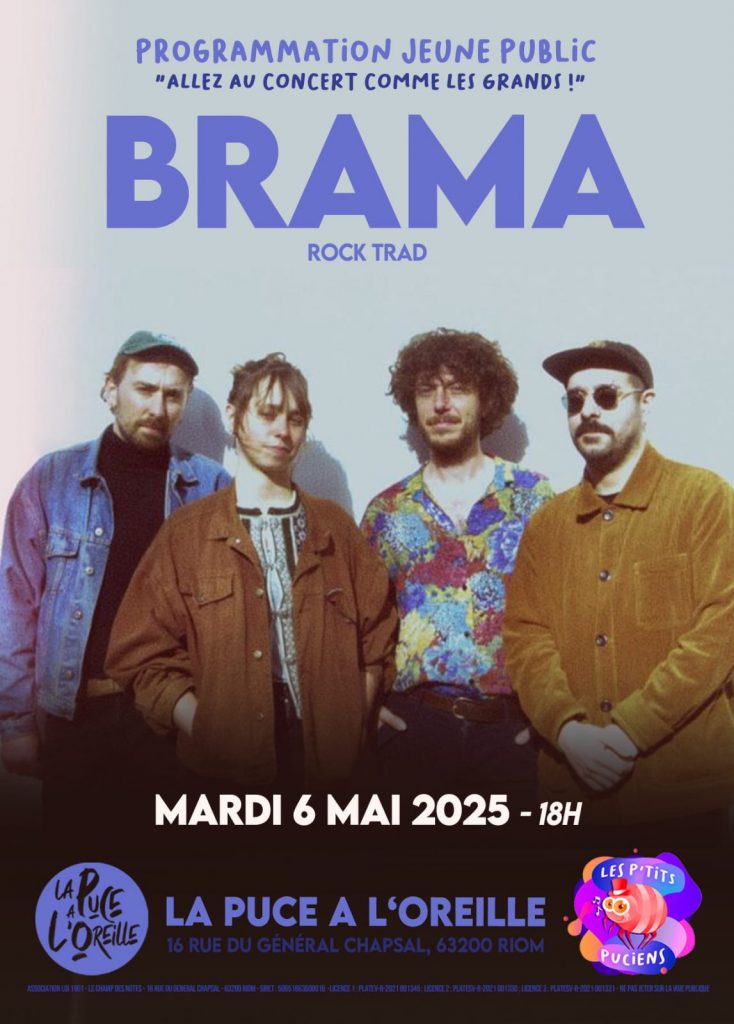 Les P’tits Puciens – BRAMA , Concert jeune public a La Puce a l’Oreille