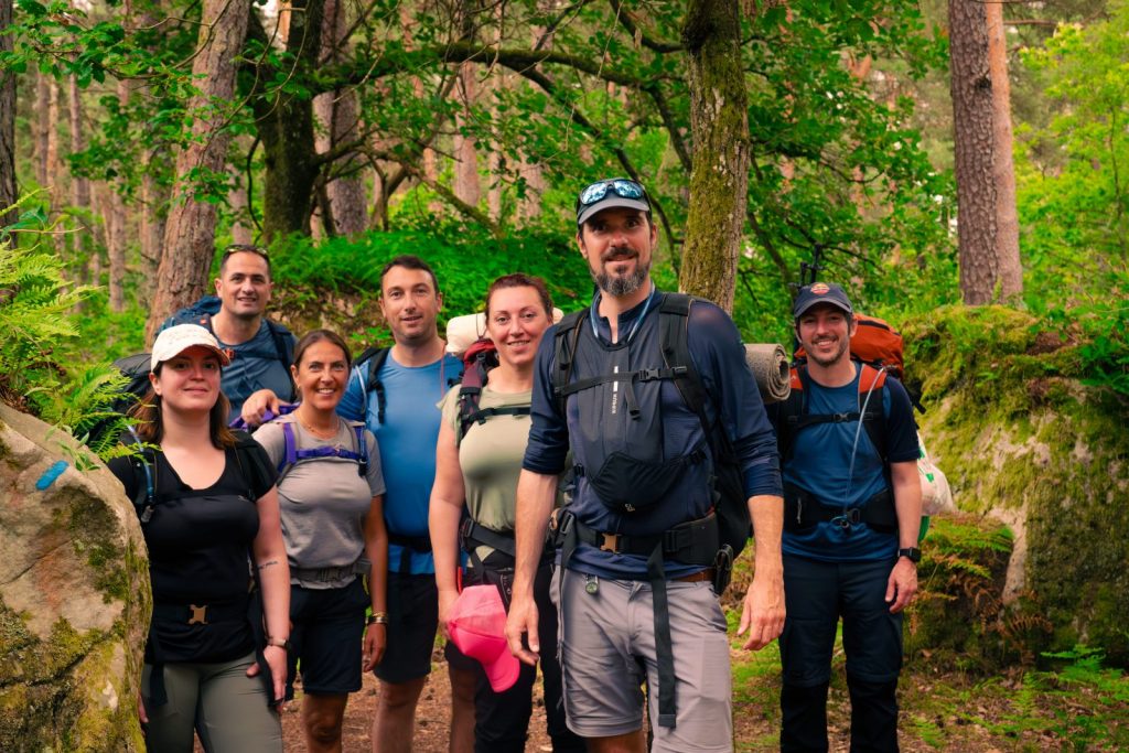 David Blondeau, Guide de Randonnée et un groupe
