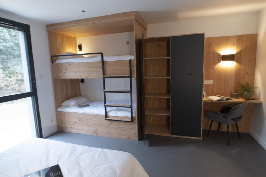 Lits superposés des chambres quadruples