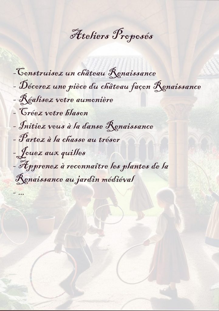 liste des ateliers