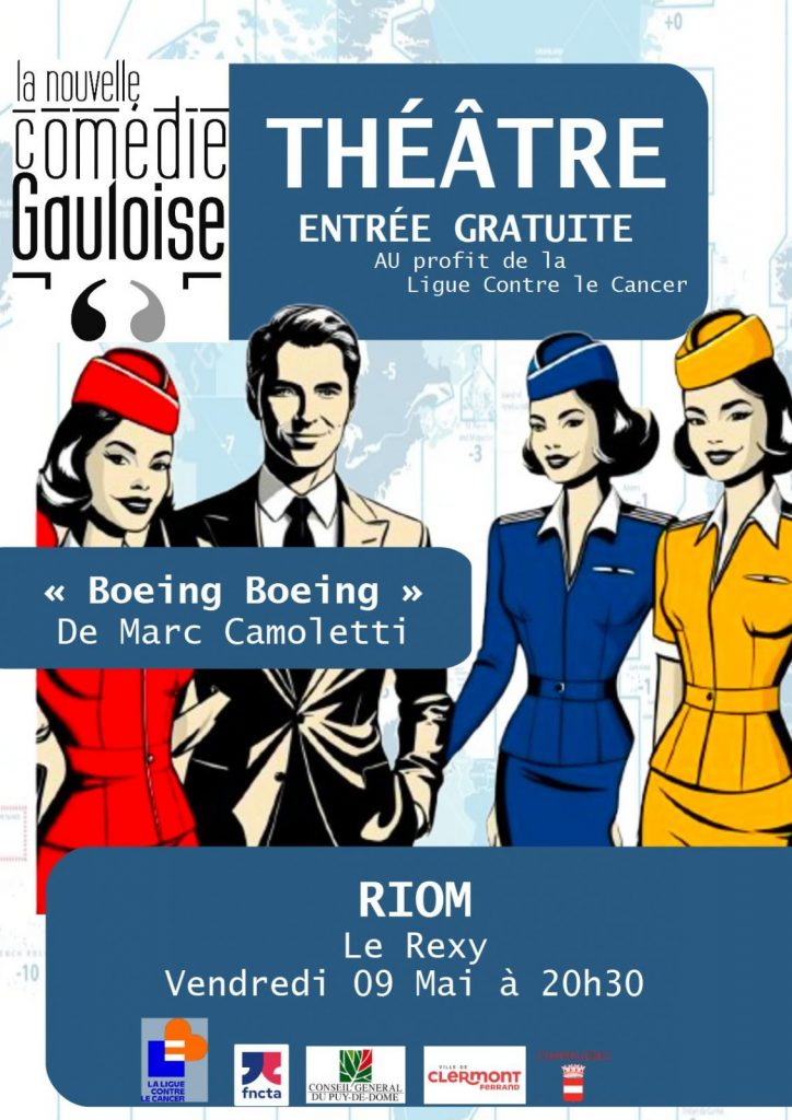 Théâtre « Boeing Boeing » au profit de la Ligue Contre le Cancer