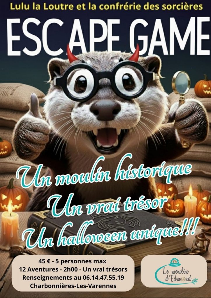 Escape Game Halloween : Lulu la loutre et la confrérie des Sorcières des Moulins